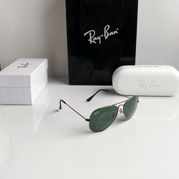 Branded Rb Black Green Aviator Sunglasses Bt